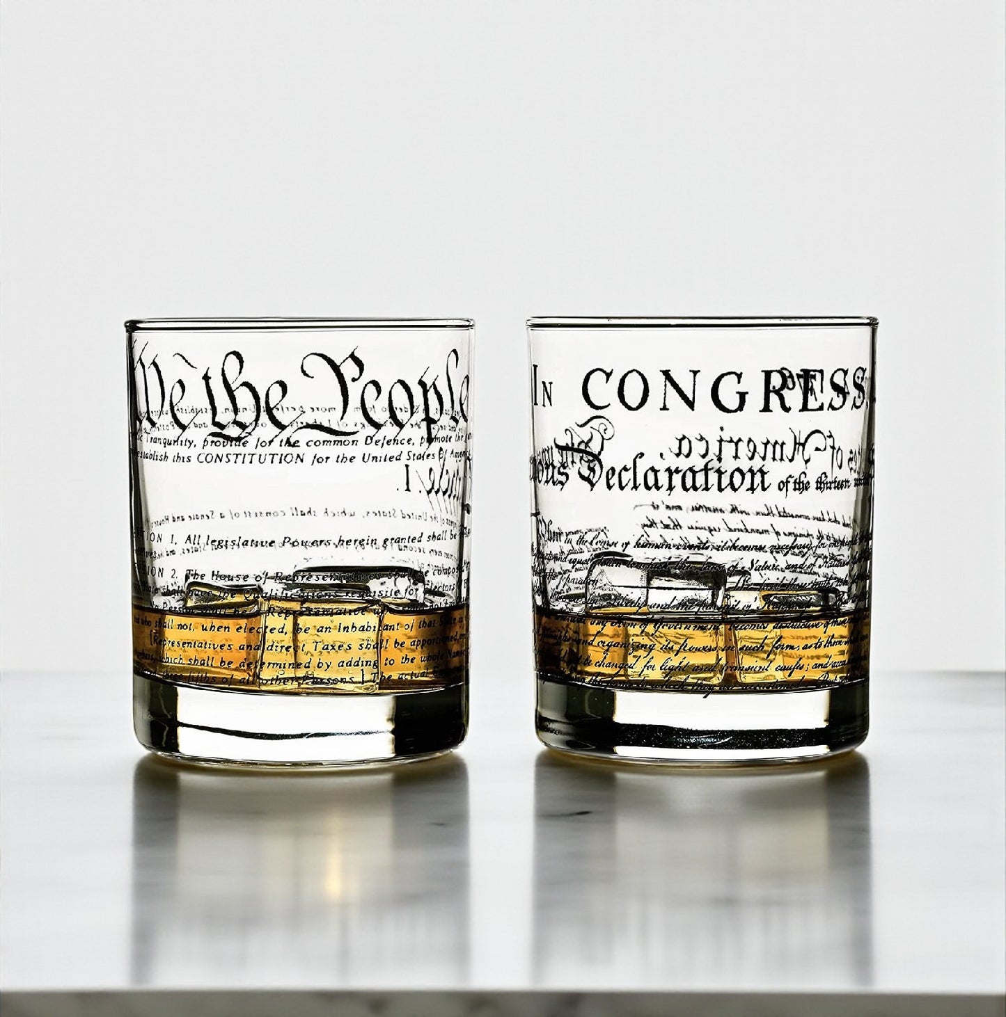 Constitution & Declaration Whiskey Glass Set - 2pc