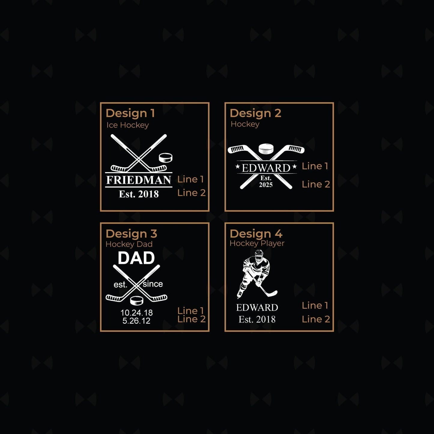 Hockey Personalized Swivel Cheese Board Gift Set