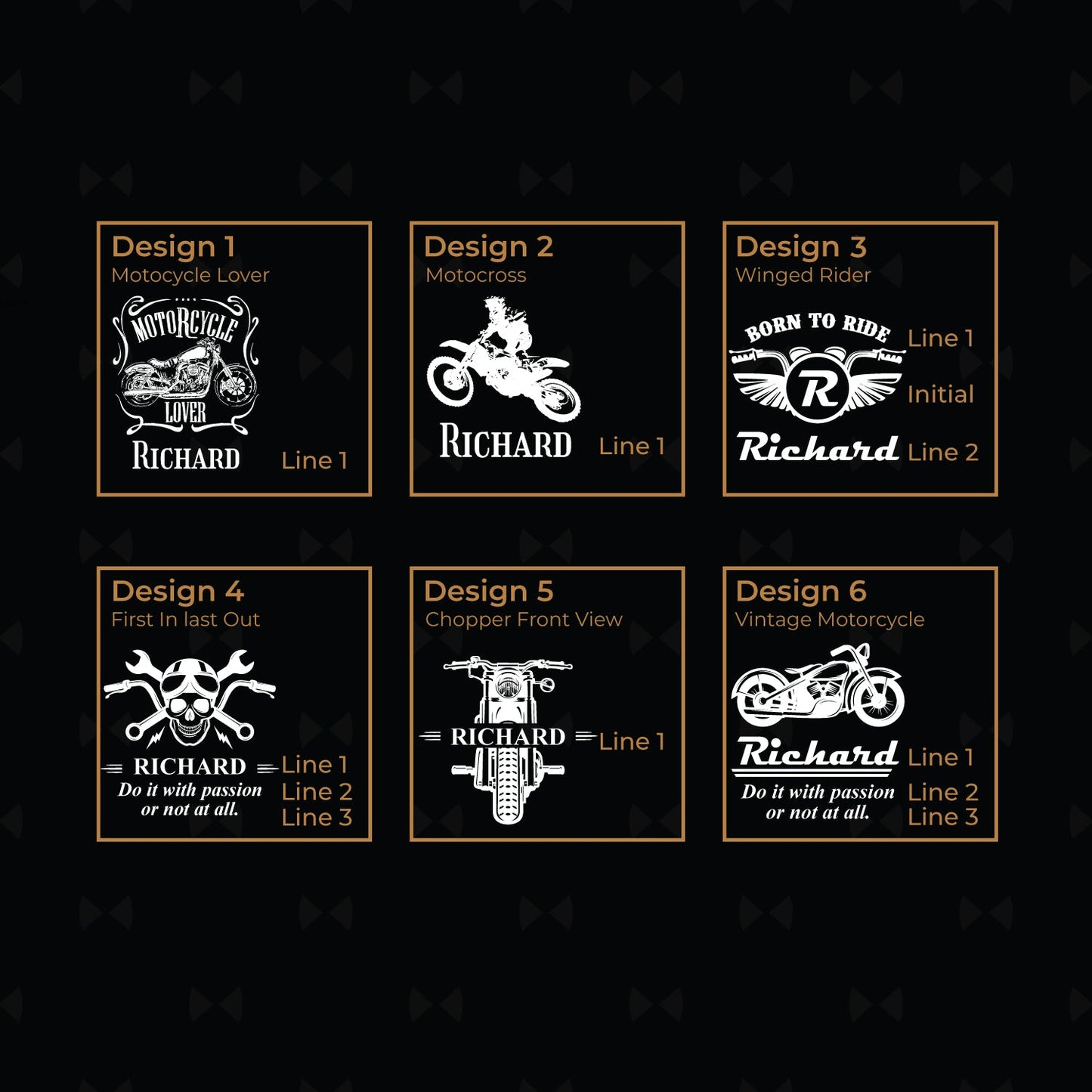 Motorcycle Rider Personalized Beer Mug Glass Set - 4pc
