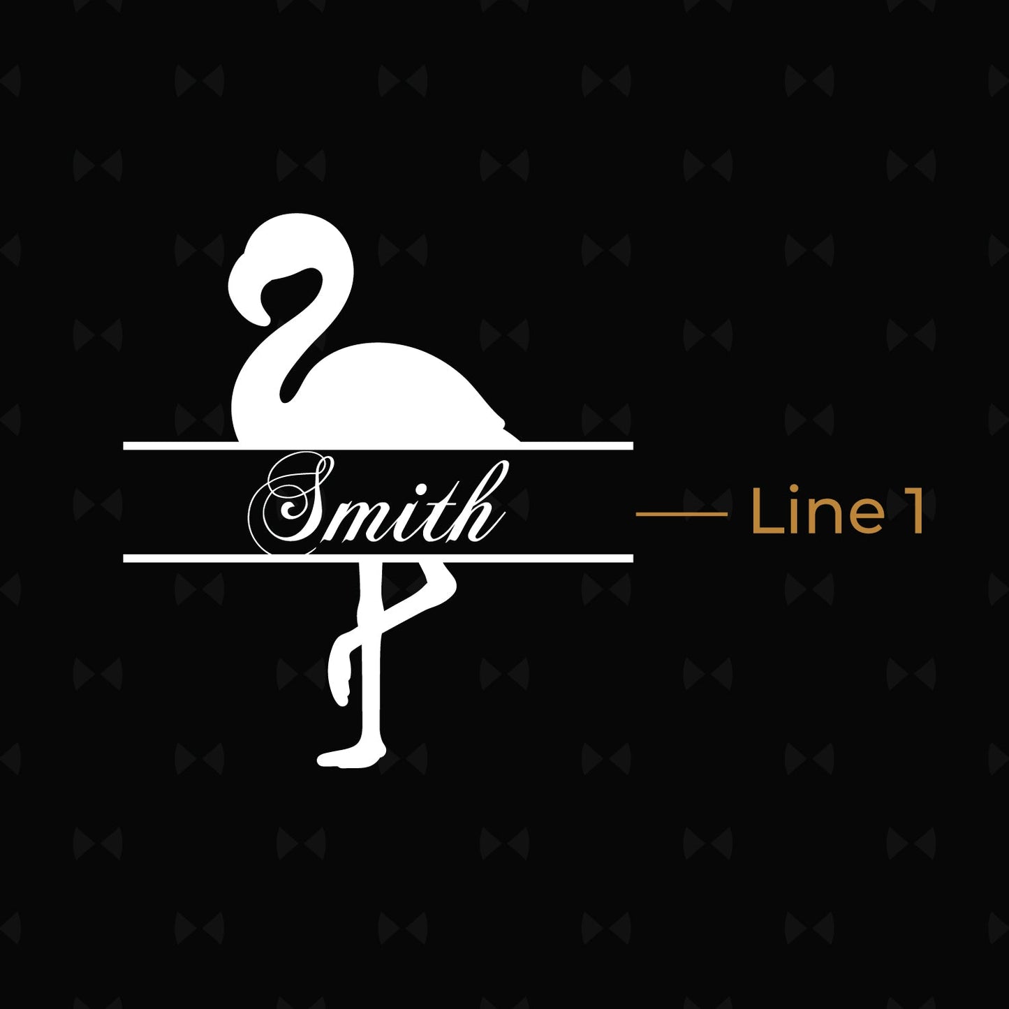 Flamingo Personalized Golf Bag Tag and Tee Holder