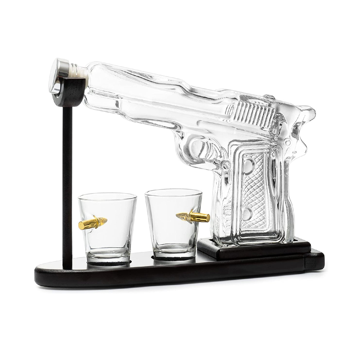 Pistol Gun Decanter with Bullet Shot Glasses Set