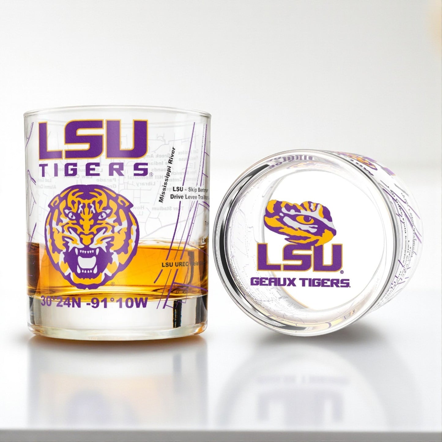 Louisiana State University LSU Whiskey Glass Gift Set -2pc