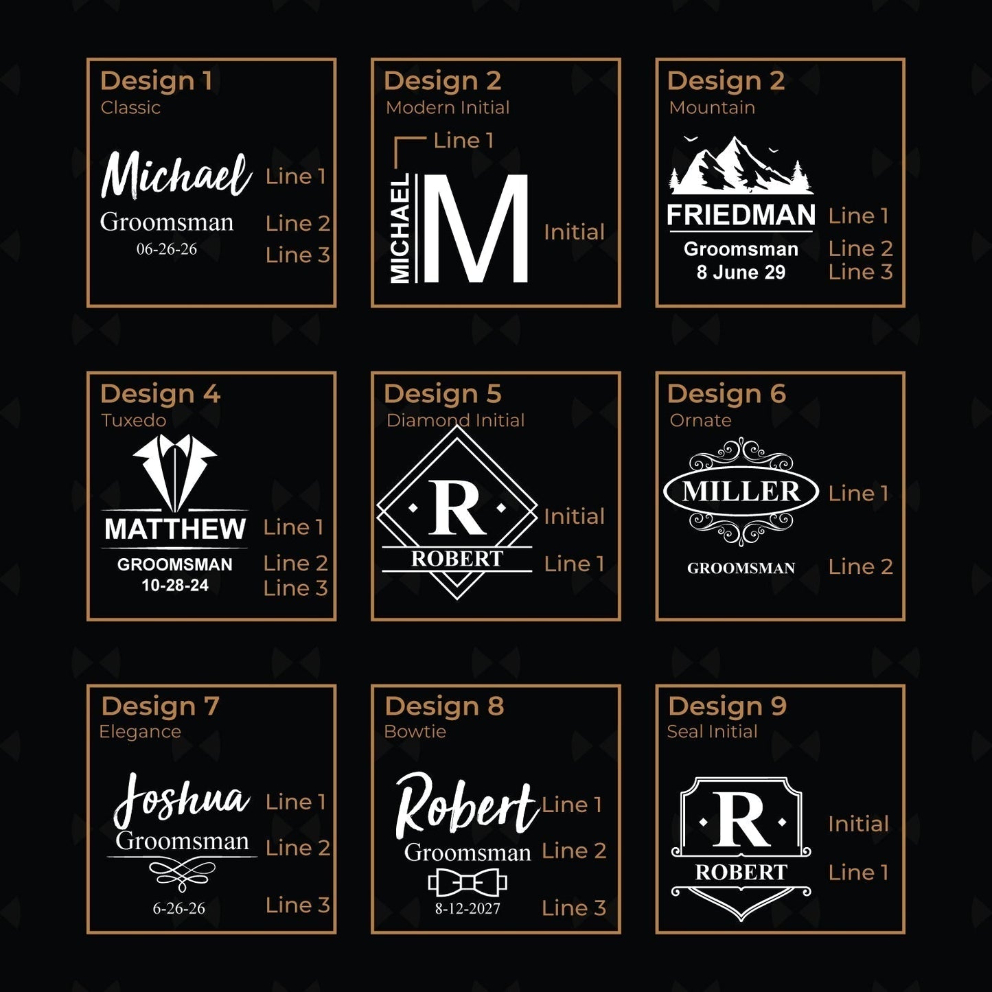 Groomsmen Personalized Swivel Cheese Board Gift Set