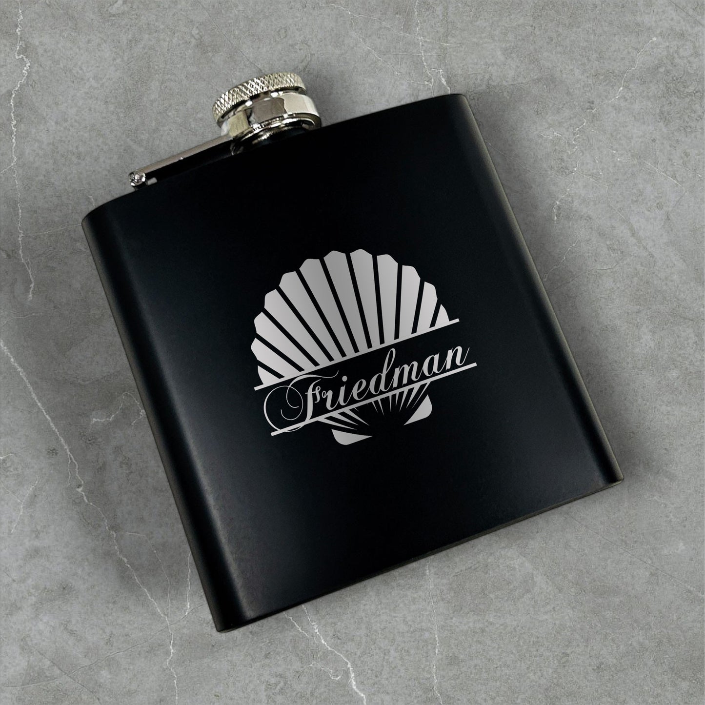 Seashell Personalized Metal Flask