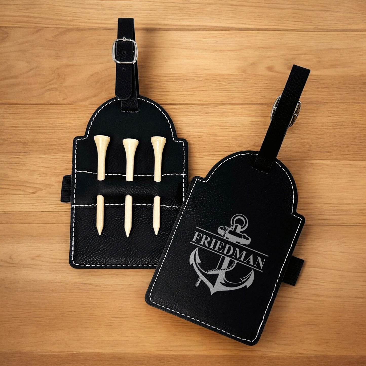 Anchor Personalized Golf Bag Tag and Tee Holder