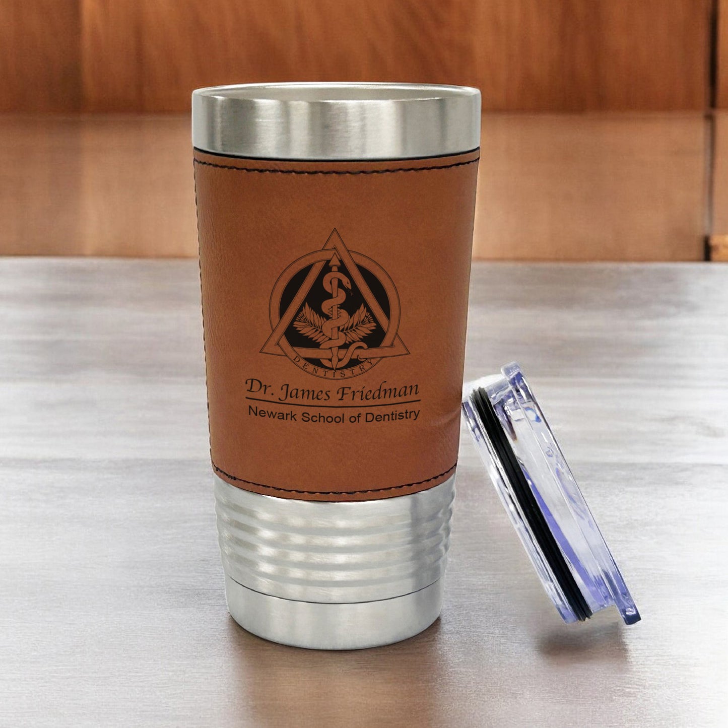Medical Professionals Personalized 20 oz. Leather Tumbler