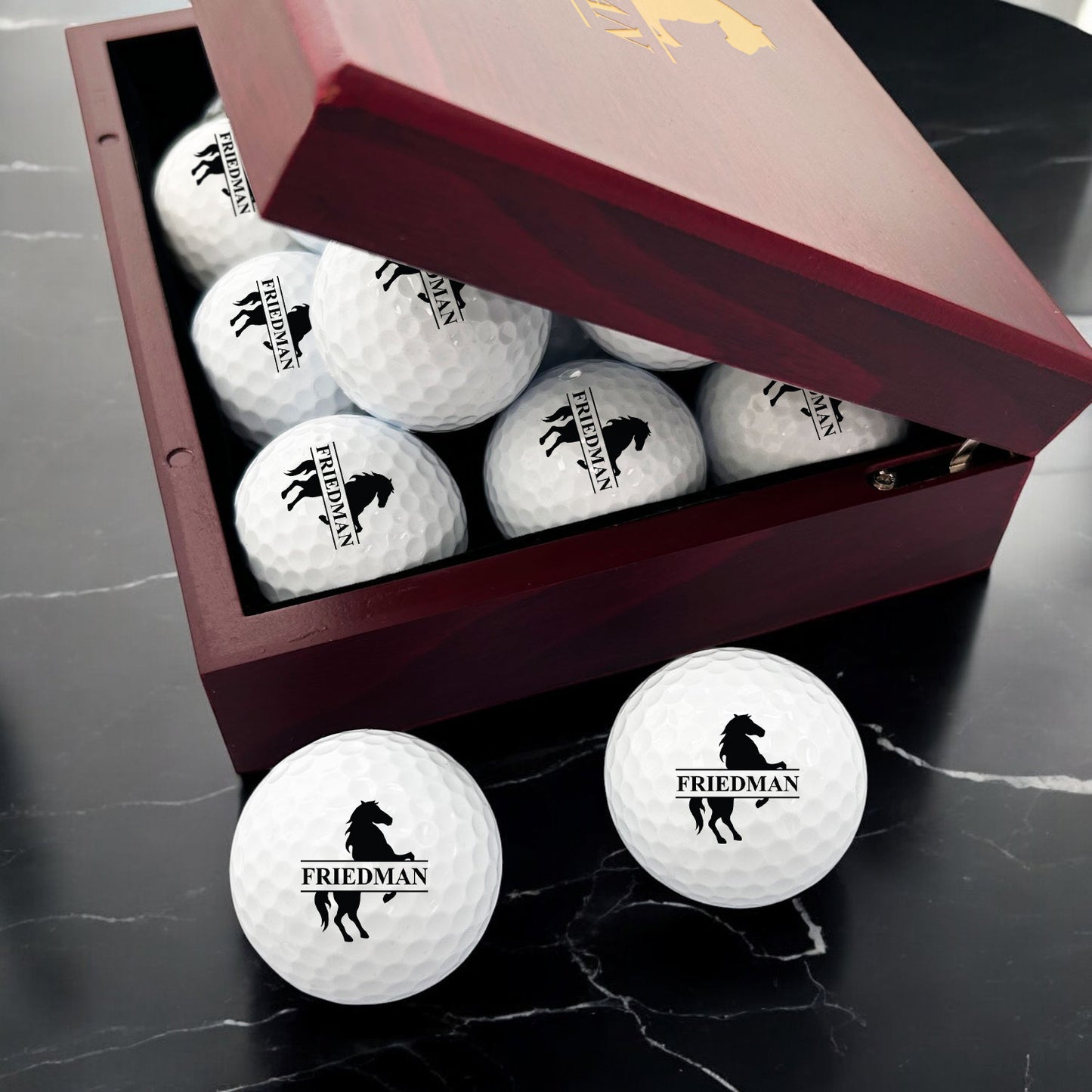 Equestrian Horse Personalized Golf Ball Gift Set