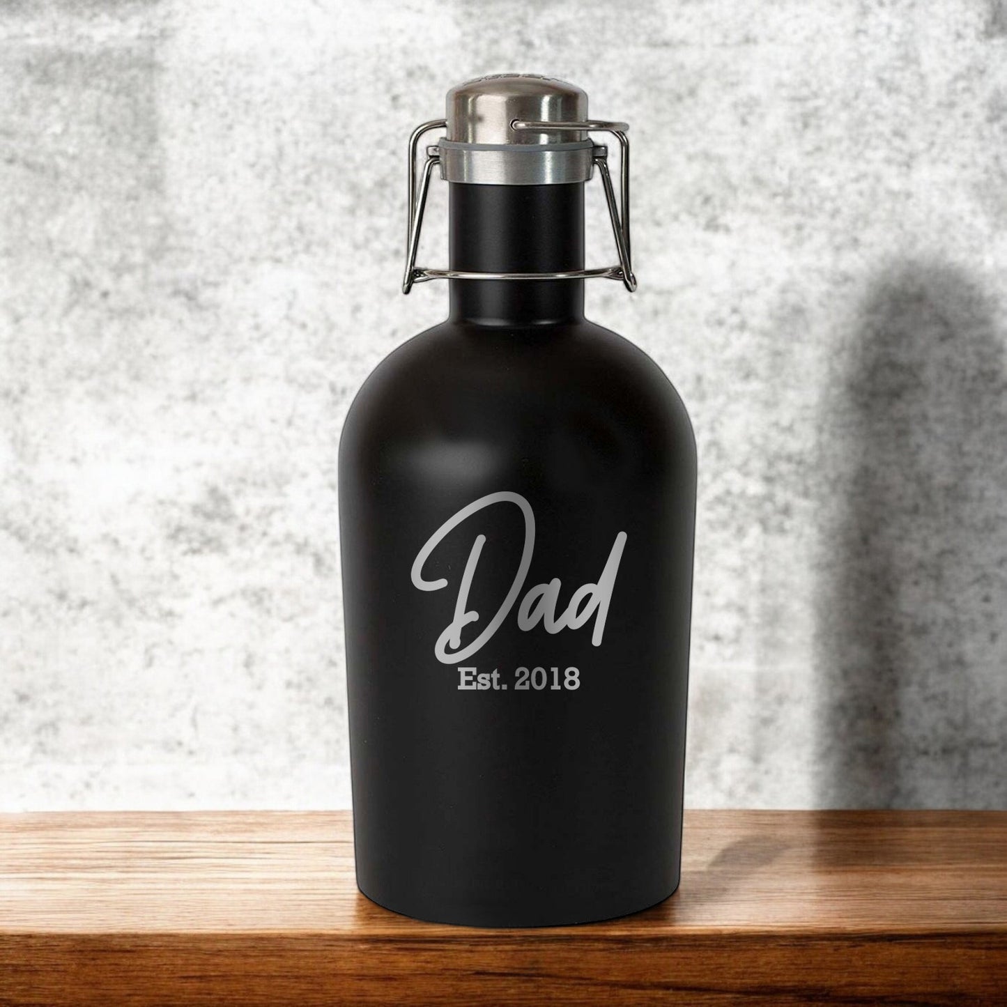Dad Personalized Beer Growler with Pint Glass Set