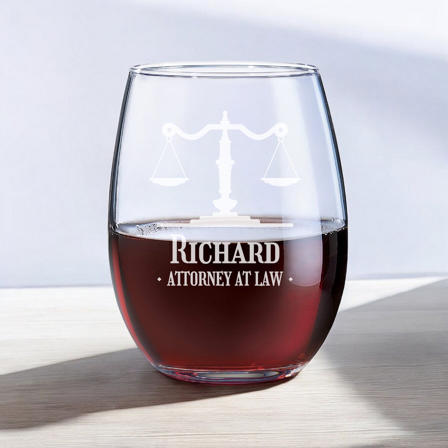 Lawyer Personalized Wine Glass