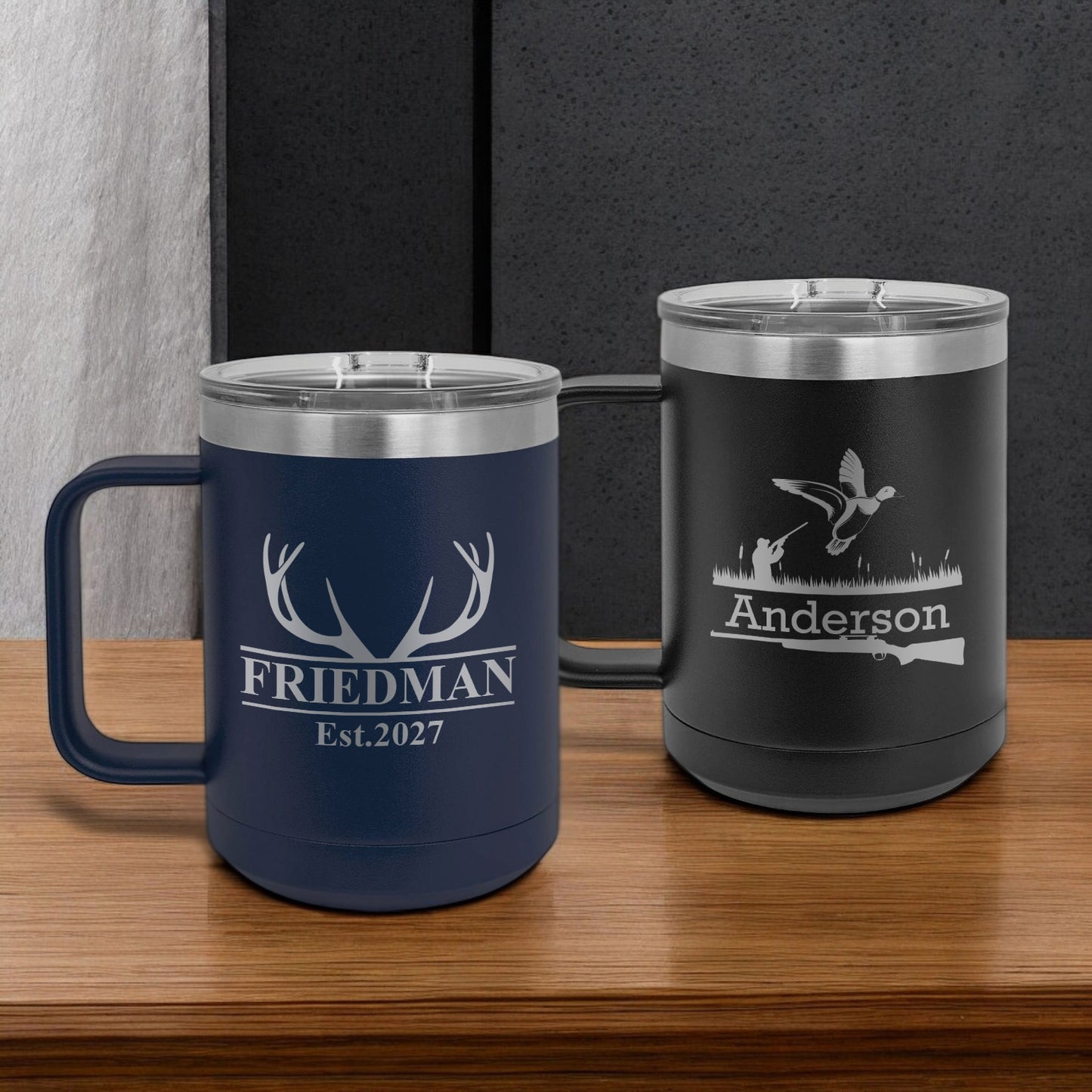 Hunting Personalized 15 oz Vacuum Insulated Stainless Steel Travel Mug