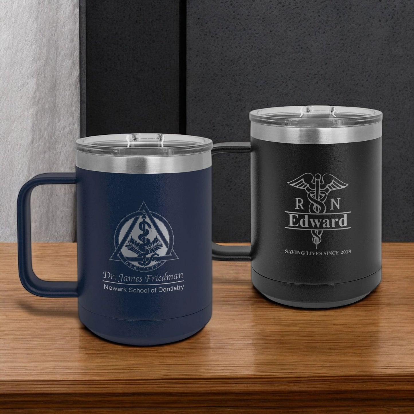 Medical Professionals Personalized 15 oz Vacuum Insulated Stainless Steel Travel Mug