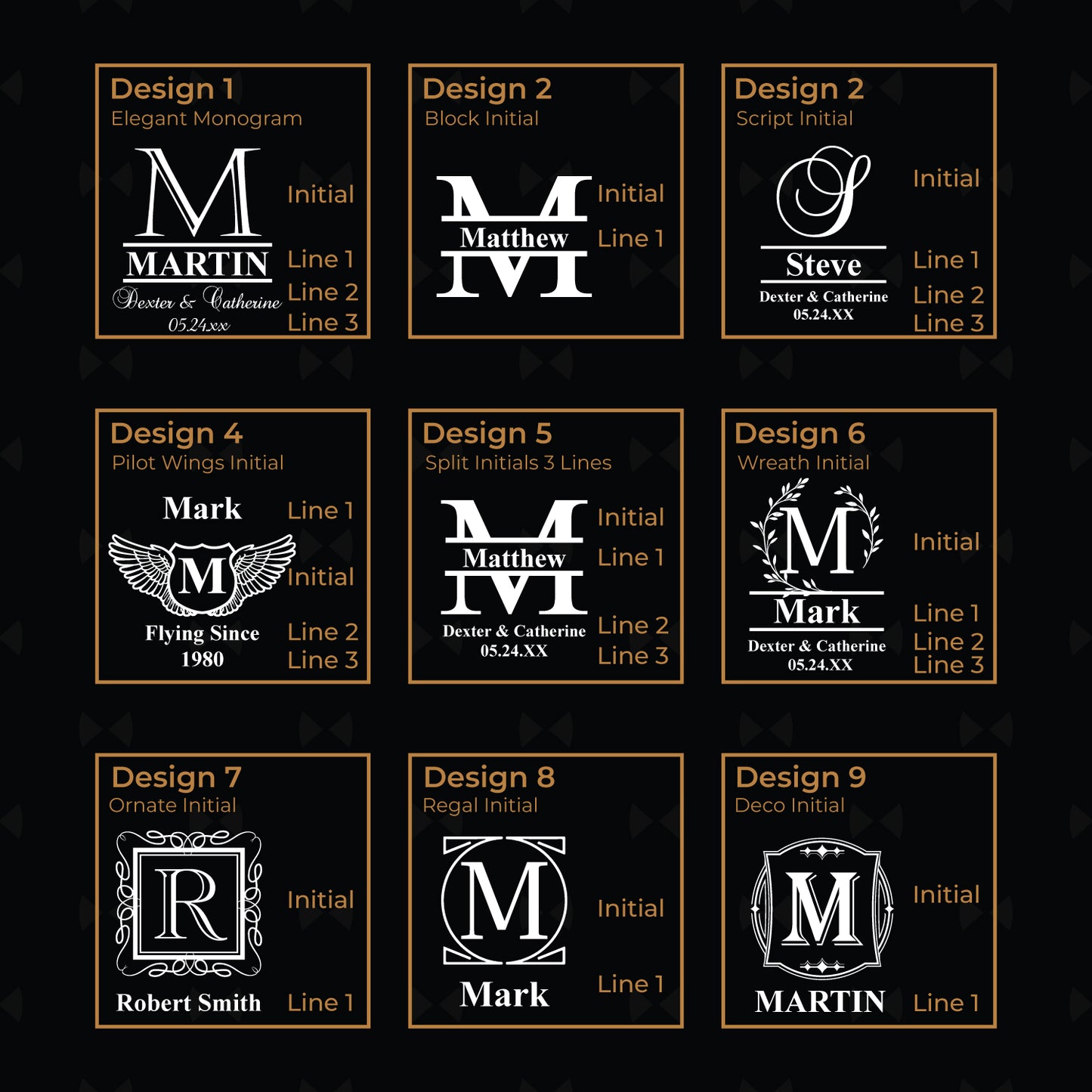 Monogram Personalized Glass Coasters, Set of 4