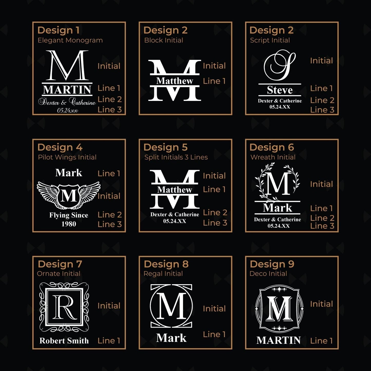 Monogram Engraved Champagne Glasses with Marble Bottle Chiller Set