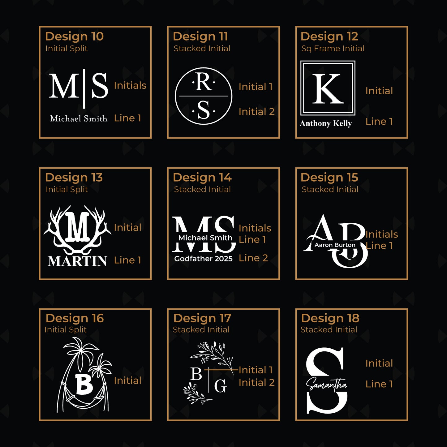 Monogram Personalized Glass Coasters, Set of 4