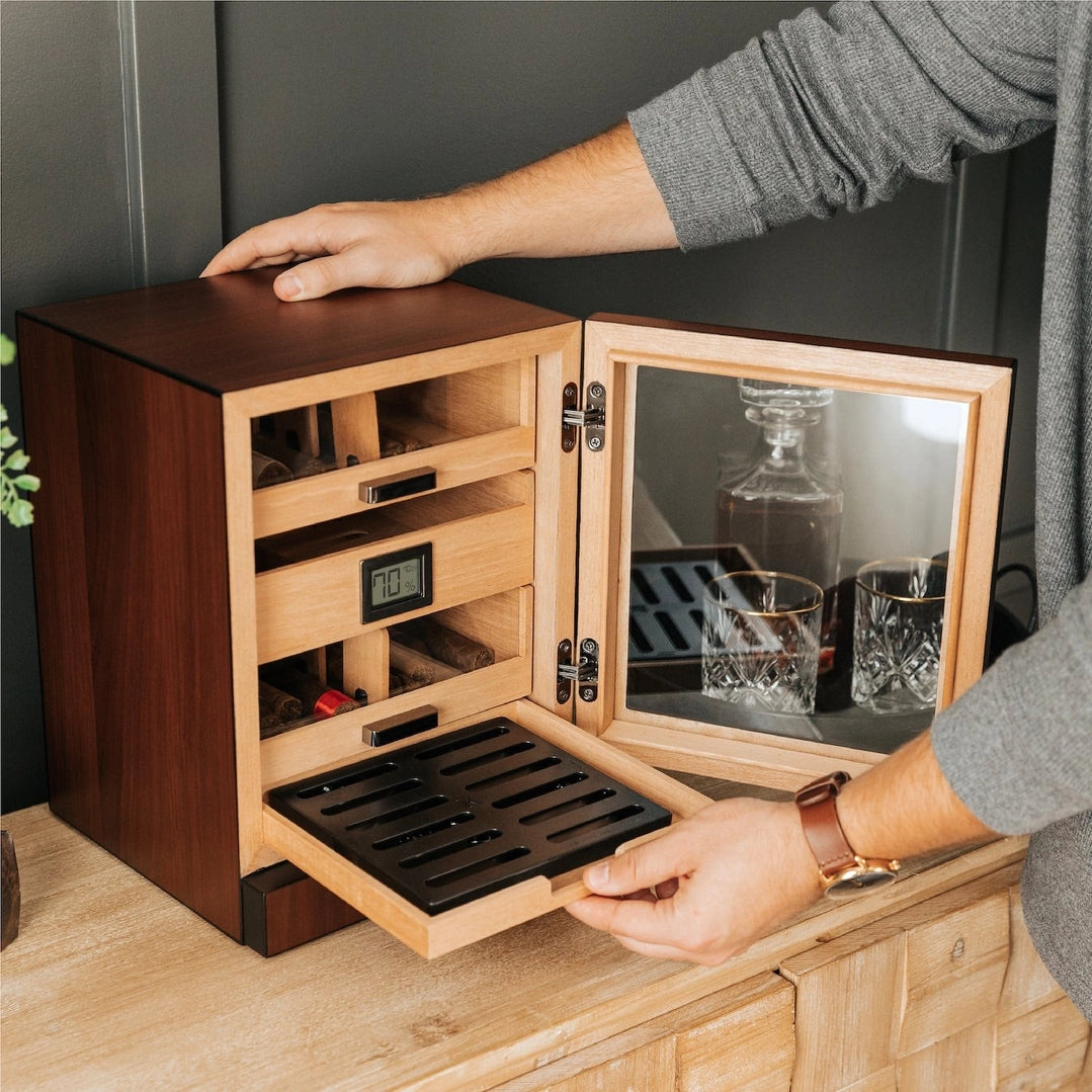 Signature Collection Monte Carlo Personalized Cigar Humidor Cabinet
