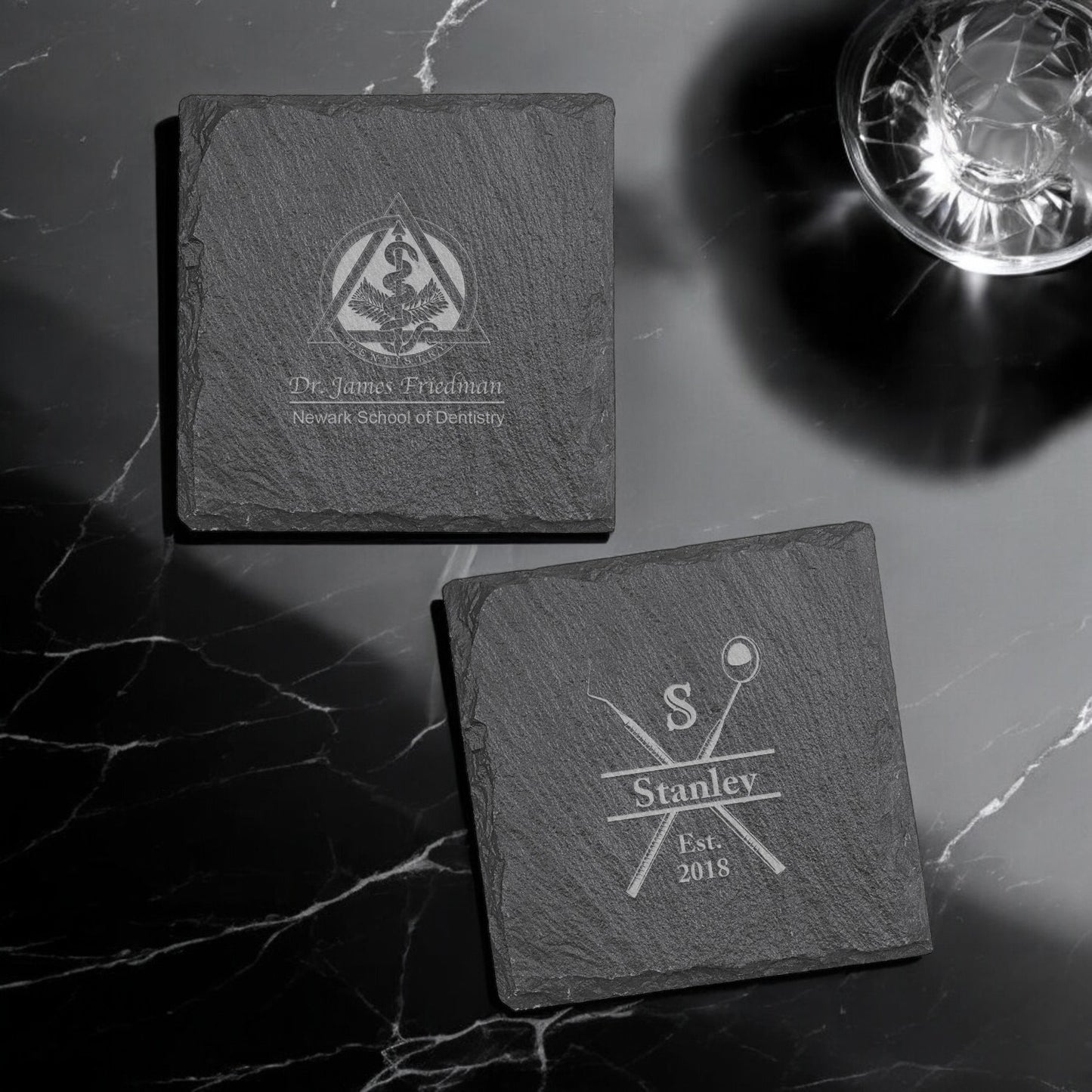 Medical Professionals Personalized Slate Coasters, Set of 4