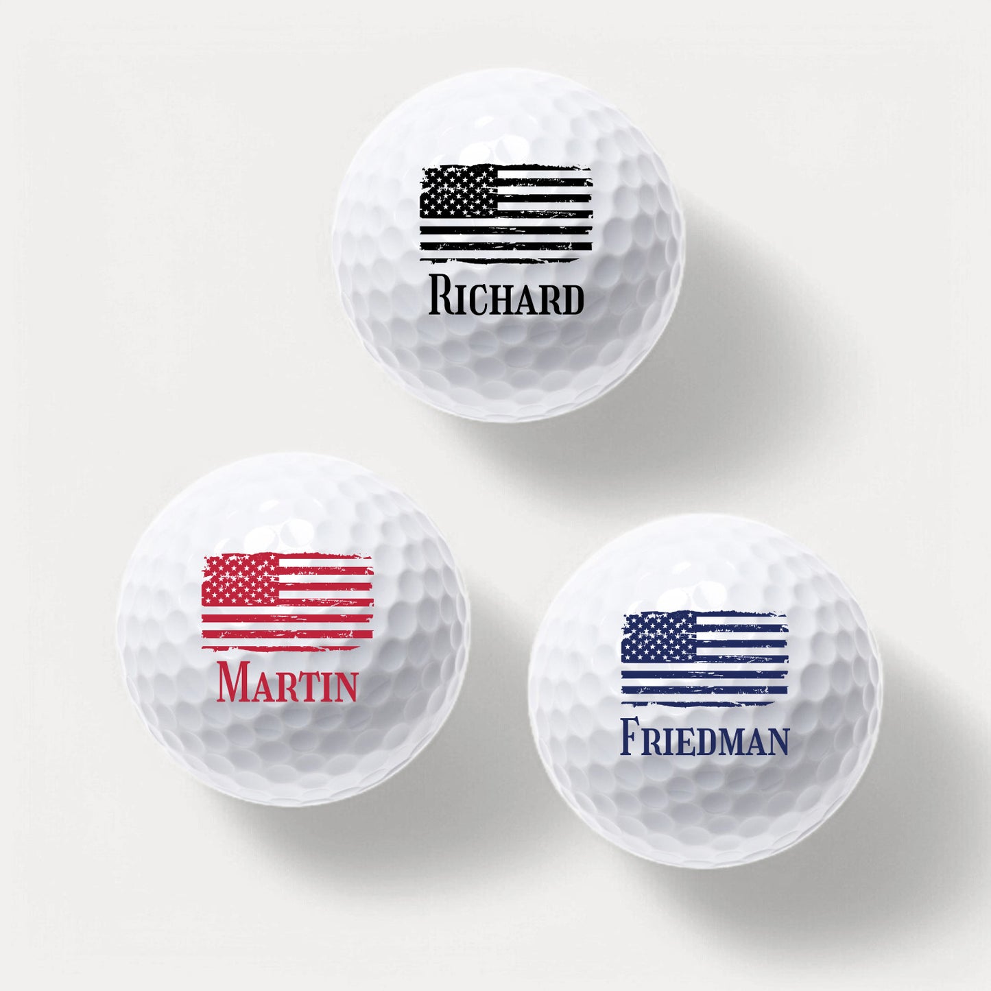 Patriotic Military Personalized Golf Ball Gift Set