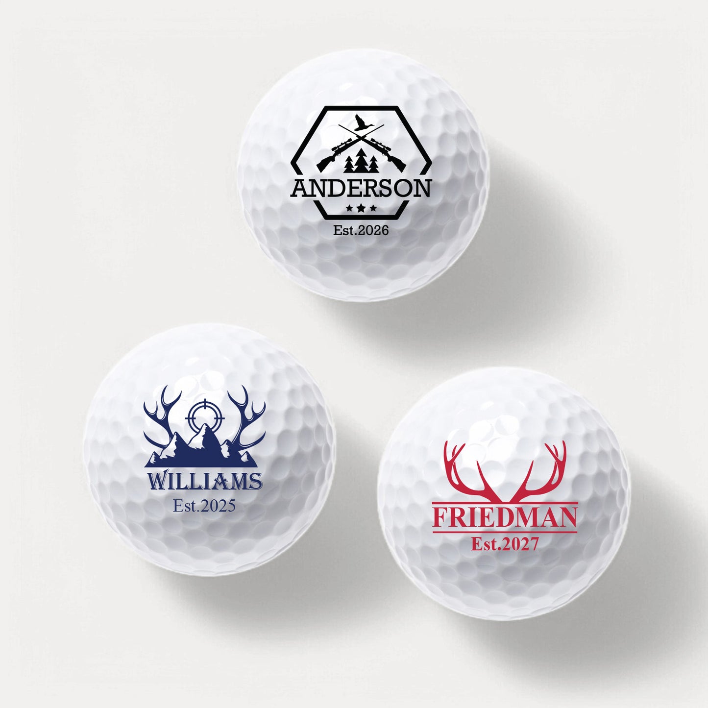 Hunting Personalized Golf Ball Gift Set