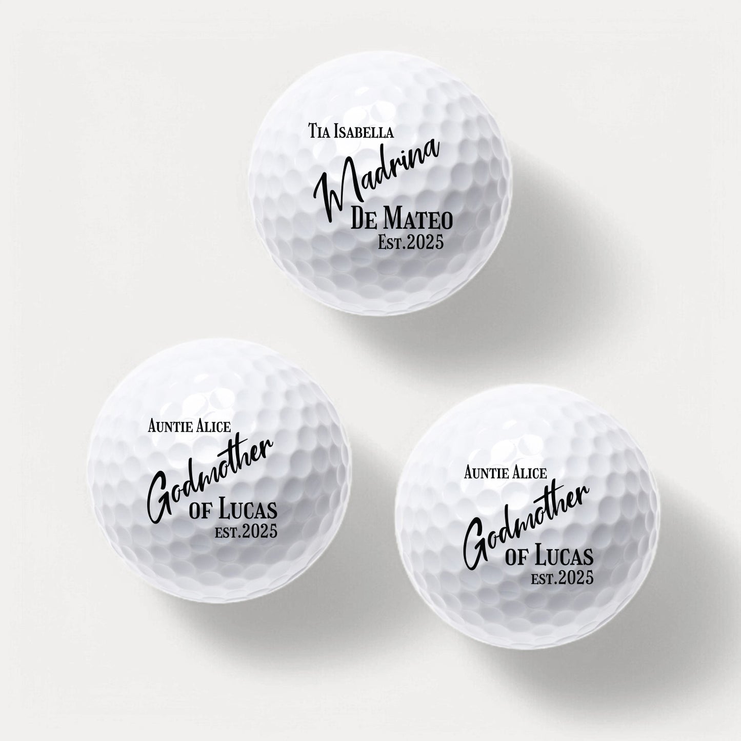 Godmother Personalized Golf Ball Gift Set