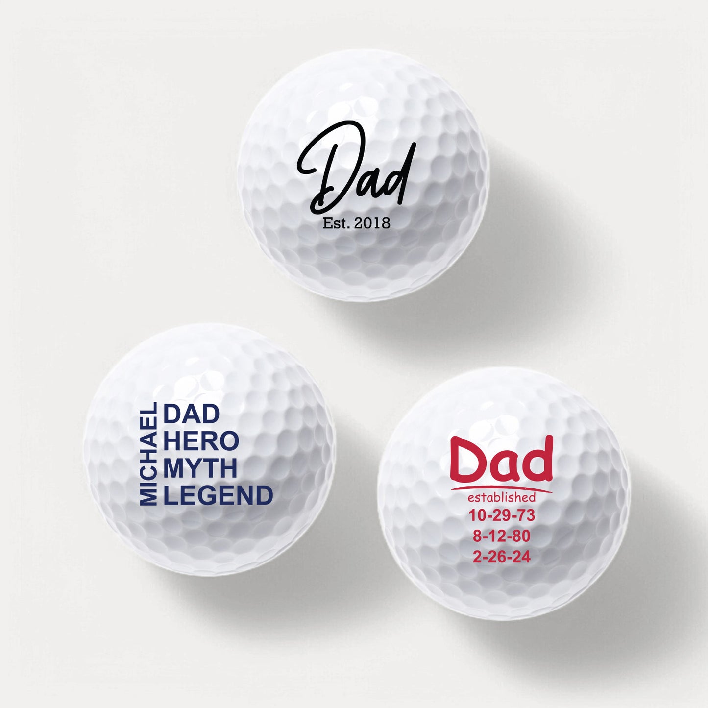 Dad Personalized Golf Ball Gift Set