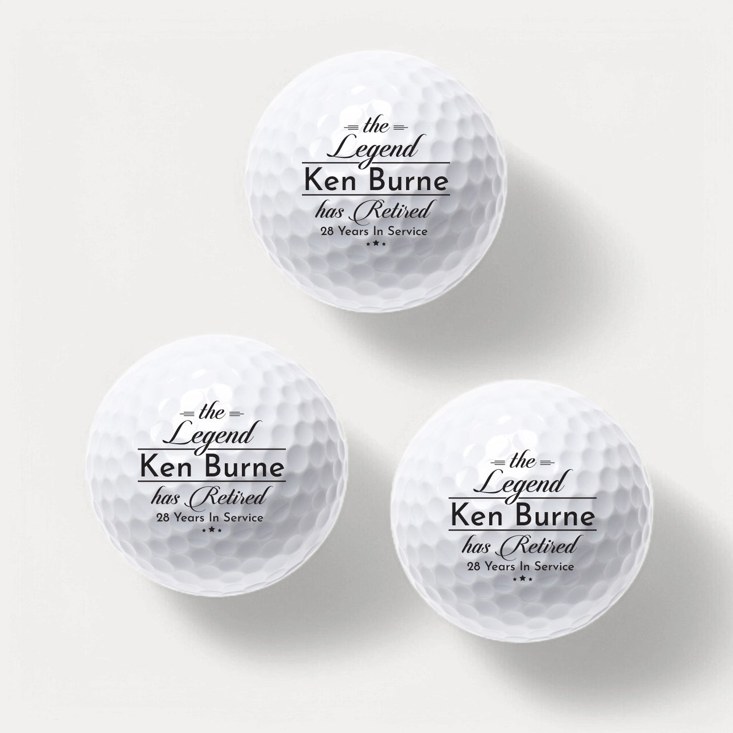 The Legend Has Retired Personalized Golf Ball Gift Set