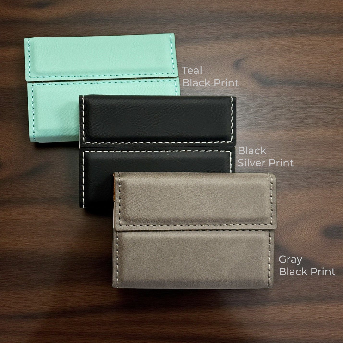 Signature Personalized Leather Business Card Case