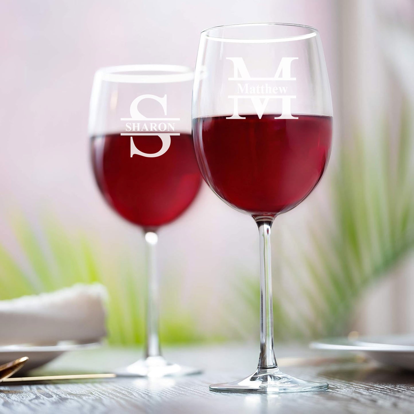 Personalized Monogram 18 oz Red Wine Glass