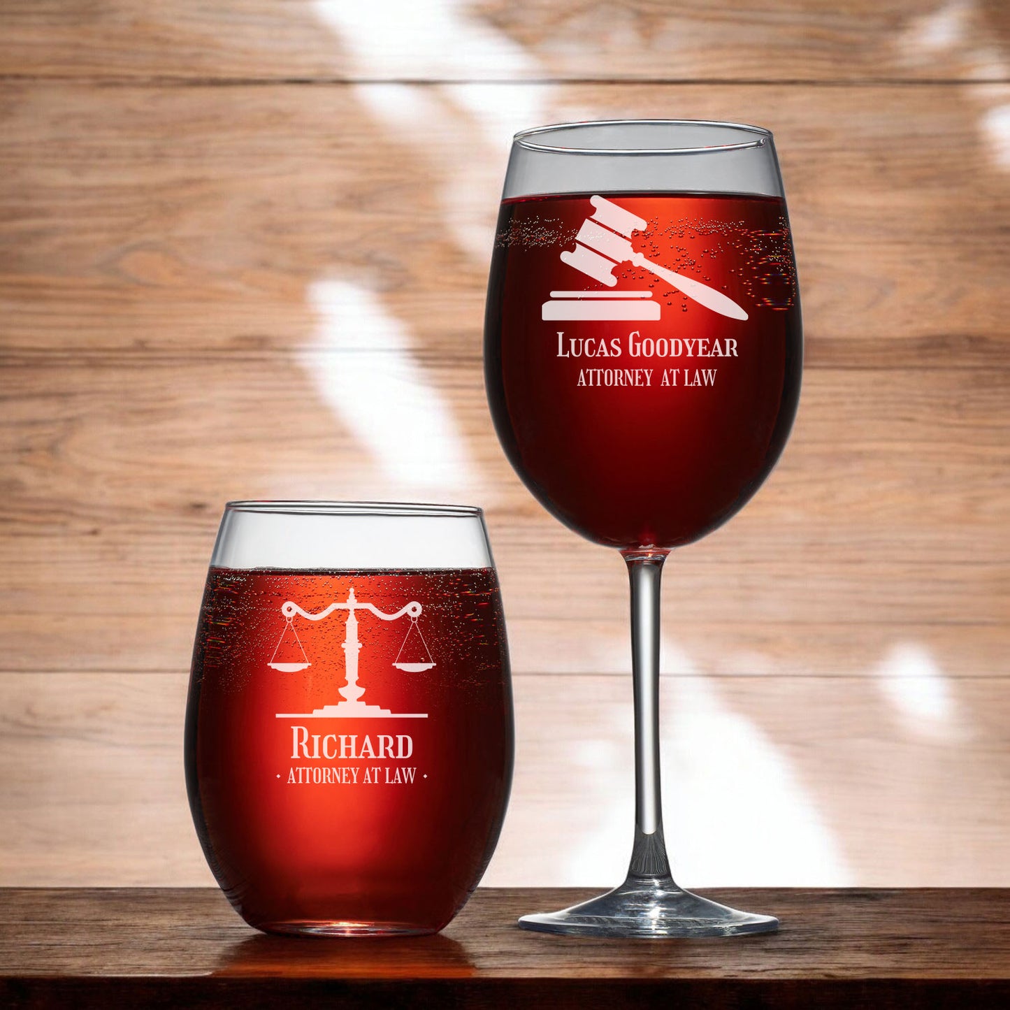 Lawyer Personalized Wine Glass