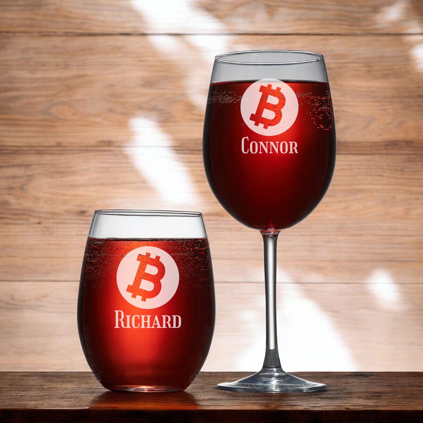 Bitcoin Crypto Personalized Wine Glass