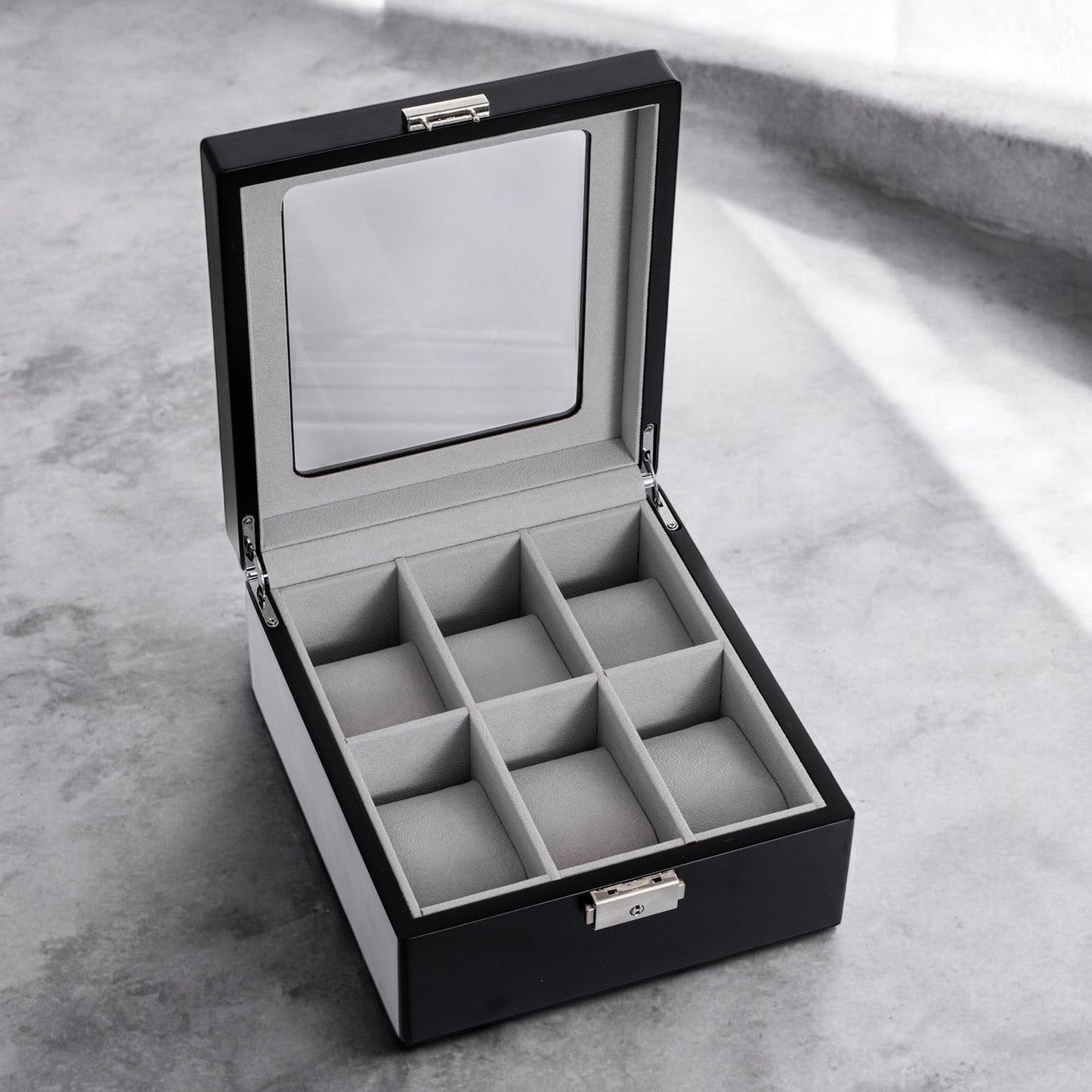 Signature Collection Personalized Wooden 6-Slot Watch Box