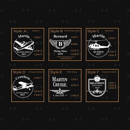 Aviator Pilot Personalized Swivel Cheese Board Gift Set