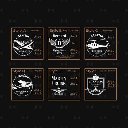 Aviator Pilot Personalized Round Slate Paddle Cheese Board