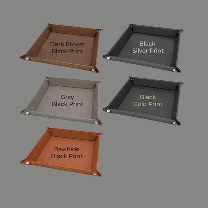 Godmother Personalized Leather Valet Tray Organizer