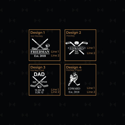 Hockey Personalized Round Slate Paddle Cheese Board
