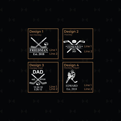 Hockey Personalized Swivel Cheese Board Gift Set