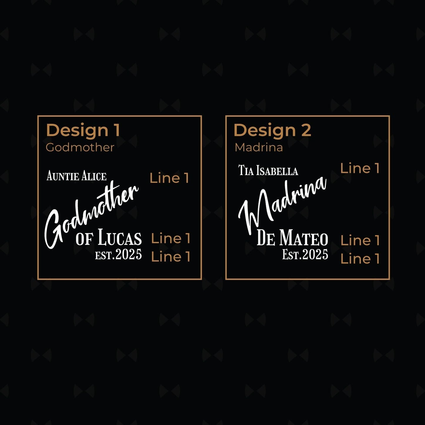 Godmother Personalized Glass Coasters, Set of 4