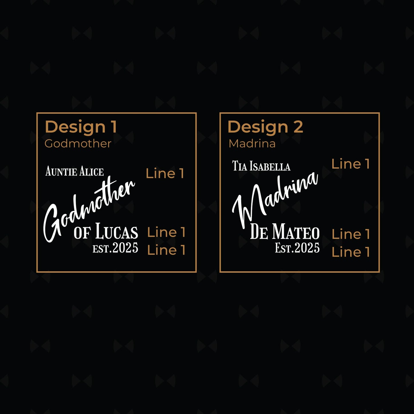 Godmother Personalized Slate Coasters, Set of 4