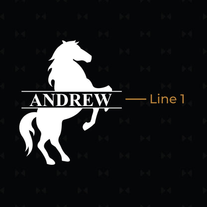Equestrian Horse Personalized Golf Bag Tag and Tee Holder