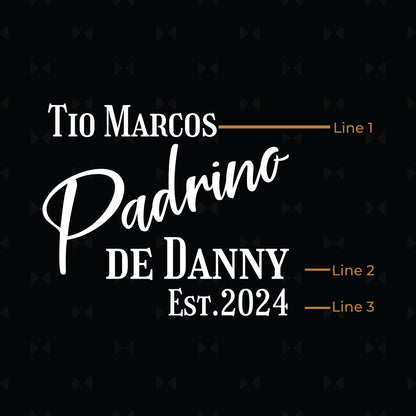 Godfather Padrino Personalized Leather Travel Jewelry Case