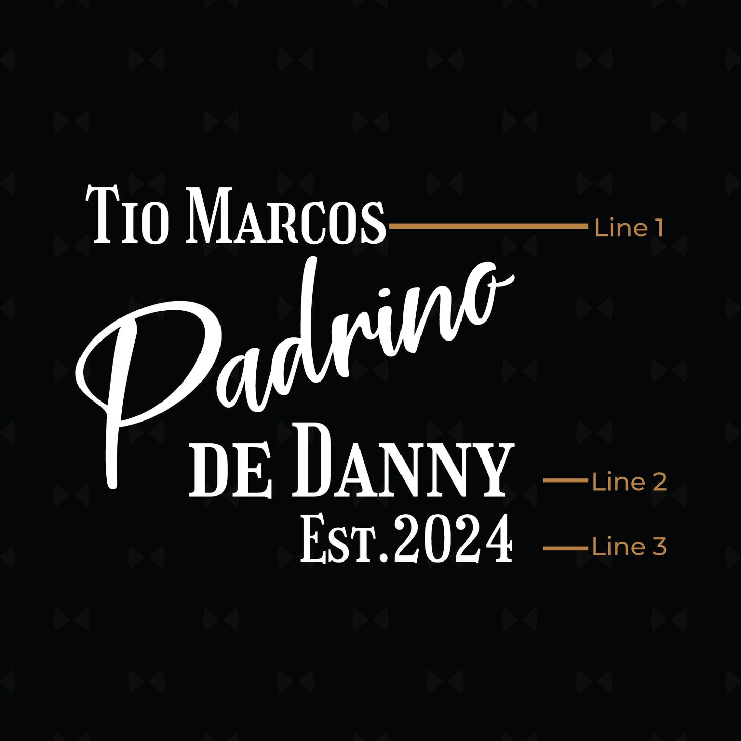 Godfather Padrino Personalized Round Slate Paddle Cheese Board