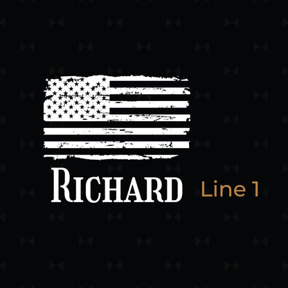 Patriotic Military Personalized Leather Bi-Fold Wallet