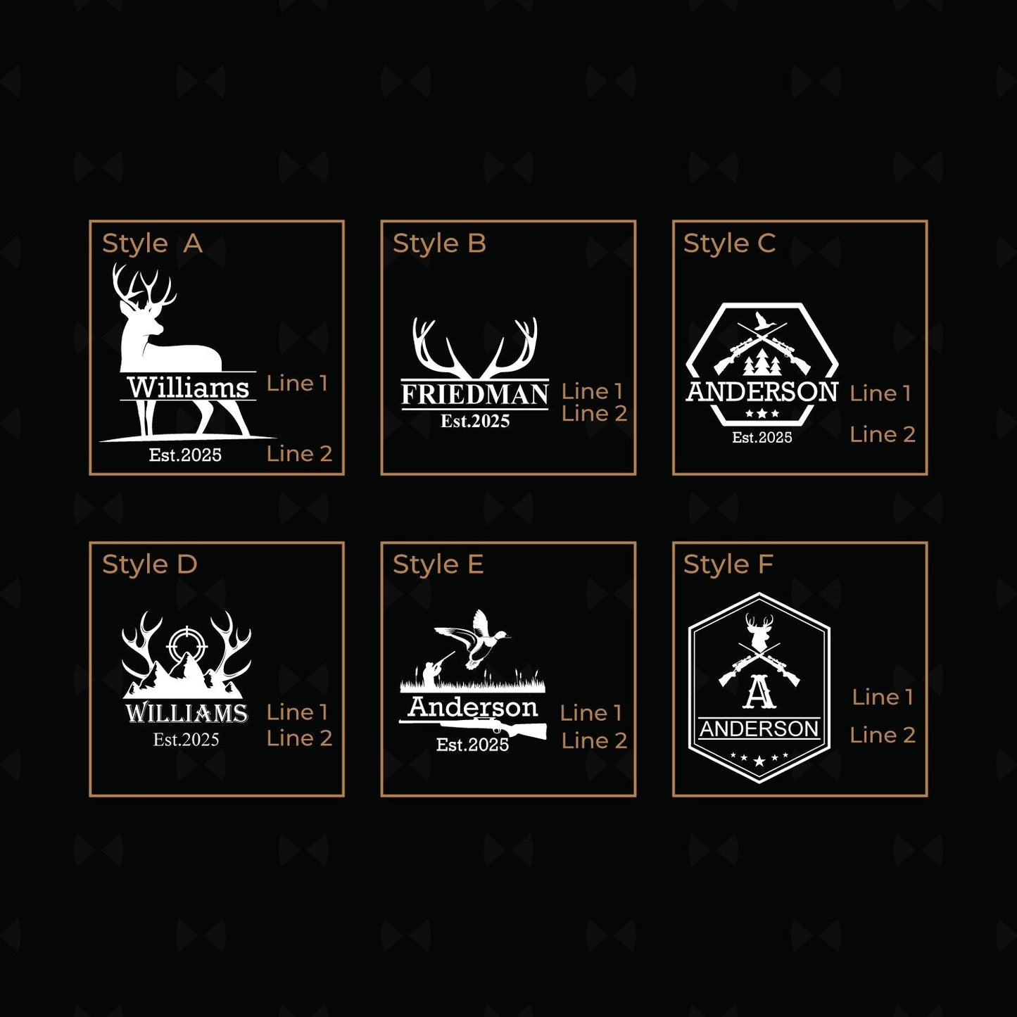 Hunting Personalized Square Whiskey Glass