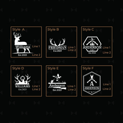 Hunting Personalized Square Whiskey Glass