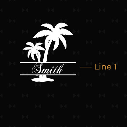 Palm Tree Personalized Metal Flask