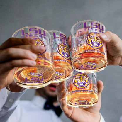 Louisiana State University LSU Whiskey Glass Gift Set -2pc