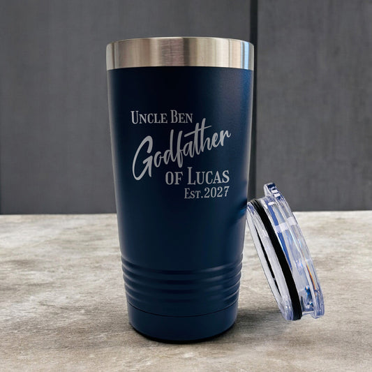Godfather Padrino Personalized 20 oz. Stainless Steel Tumbler