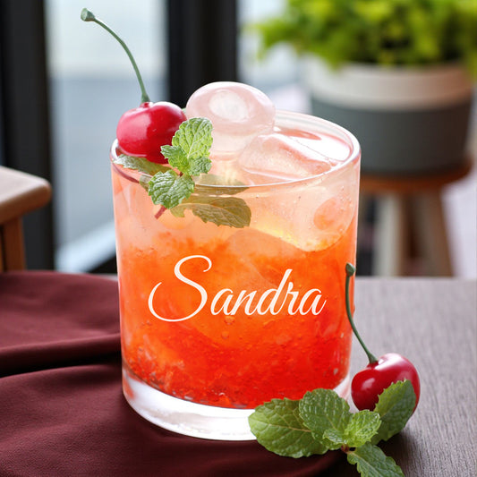 Personalized Whiskey Rocks Glass, Set of 4