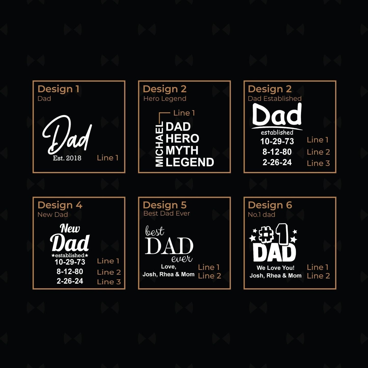 Dad Personalized Beer Mug Glass Set - 4pc