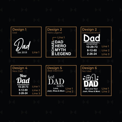 Dad Personalized Round Slate Paddle Cheese Board