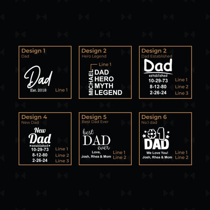 Dad Personalized Rocks Whiskey Glass